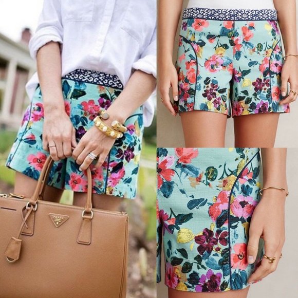 Anthropologie Pants - Anthropologie Cartonnier Floral Print Shorts